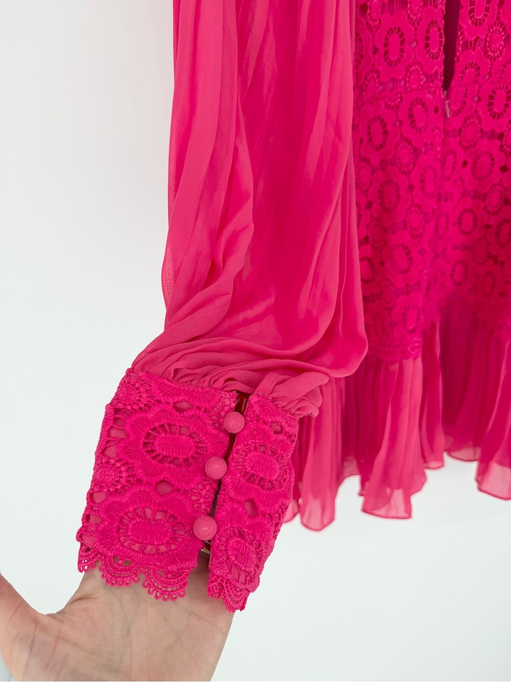 INA Hot Pink Crochet Dress - Picture 7 of 12